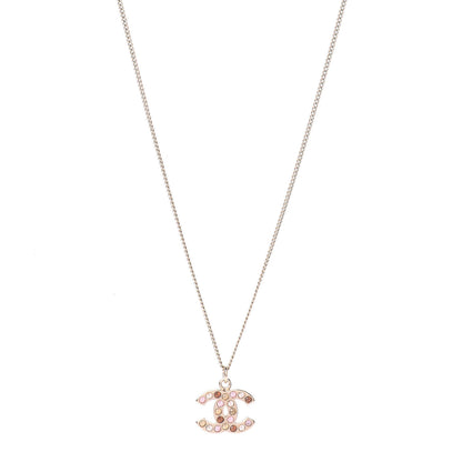 Chanel Crystal CC Necklace Gold Multicolor 1 of 5