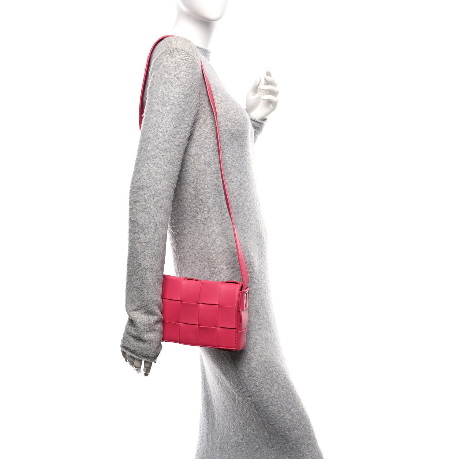 Bottega Veneta Lambskin Maxi Intrecciato Cassette Crossbody Bag Lollipop 2 of 9