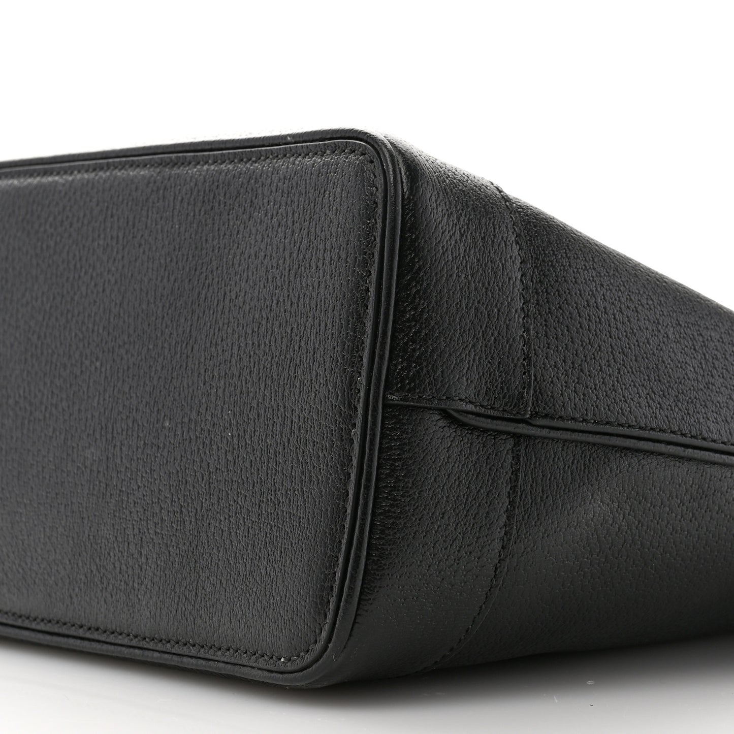 Textured Dollar Calfskin Medium Ophidia Shoulder Tote Bag Black
