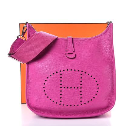 Hermes Taurillon Clemence Evelyne III PM Magnolia 16 of 16