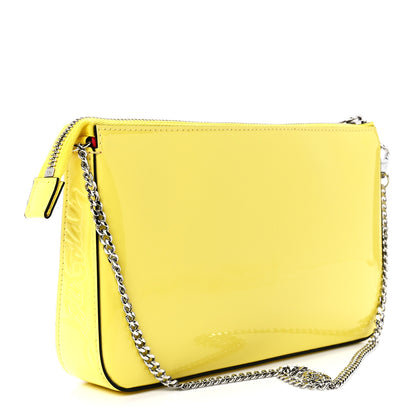 Christian Louboutin Patent Loubila Chain Clutch Yellow 3 of 10