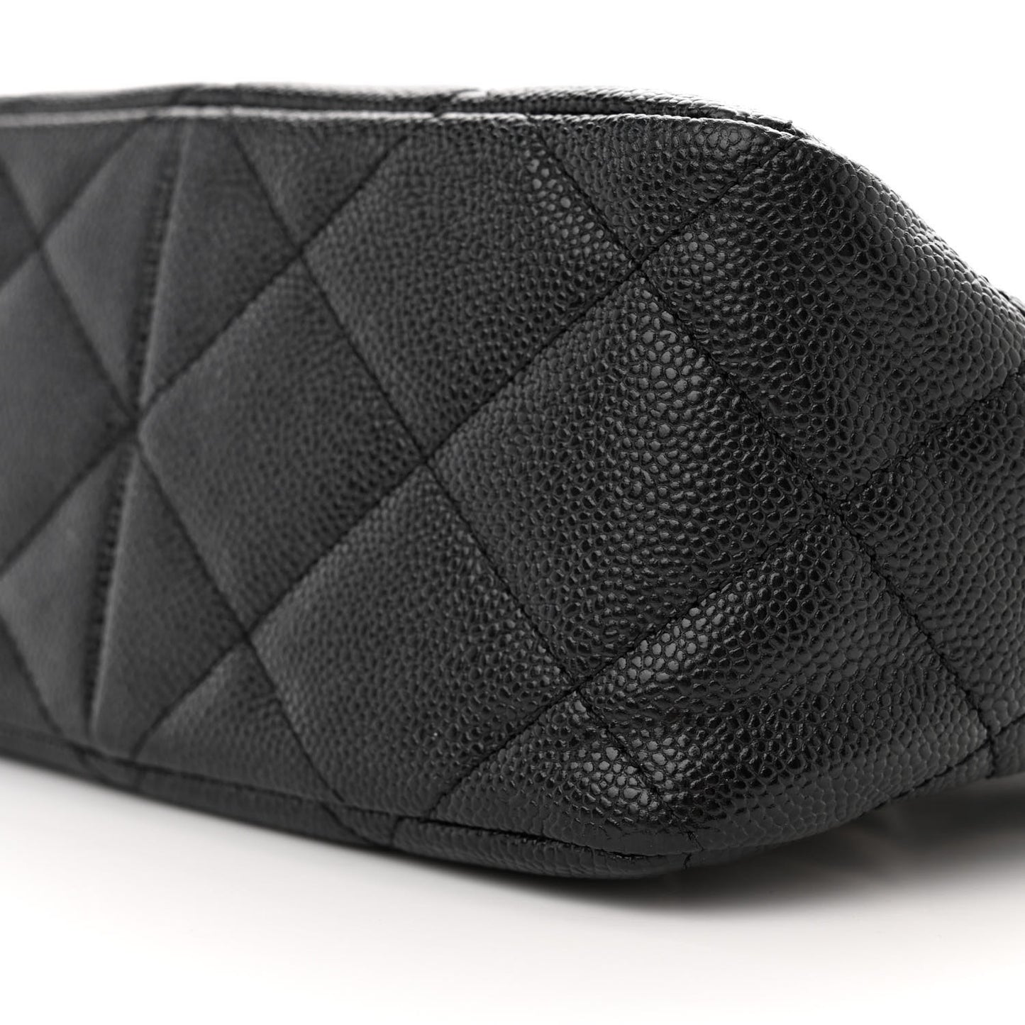 Caviar Quilted Small Pick Me Up Hobo Black