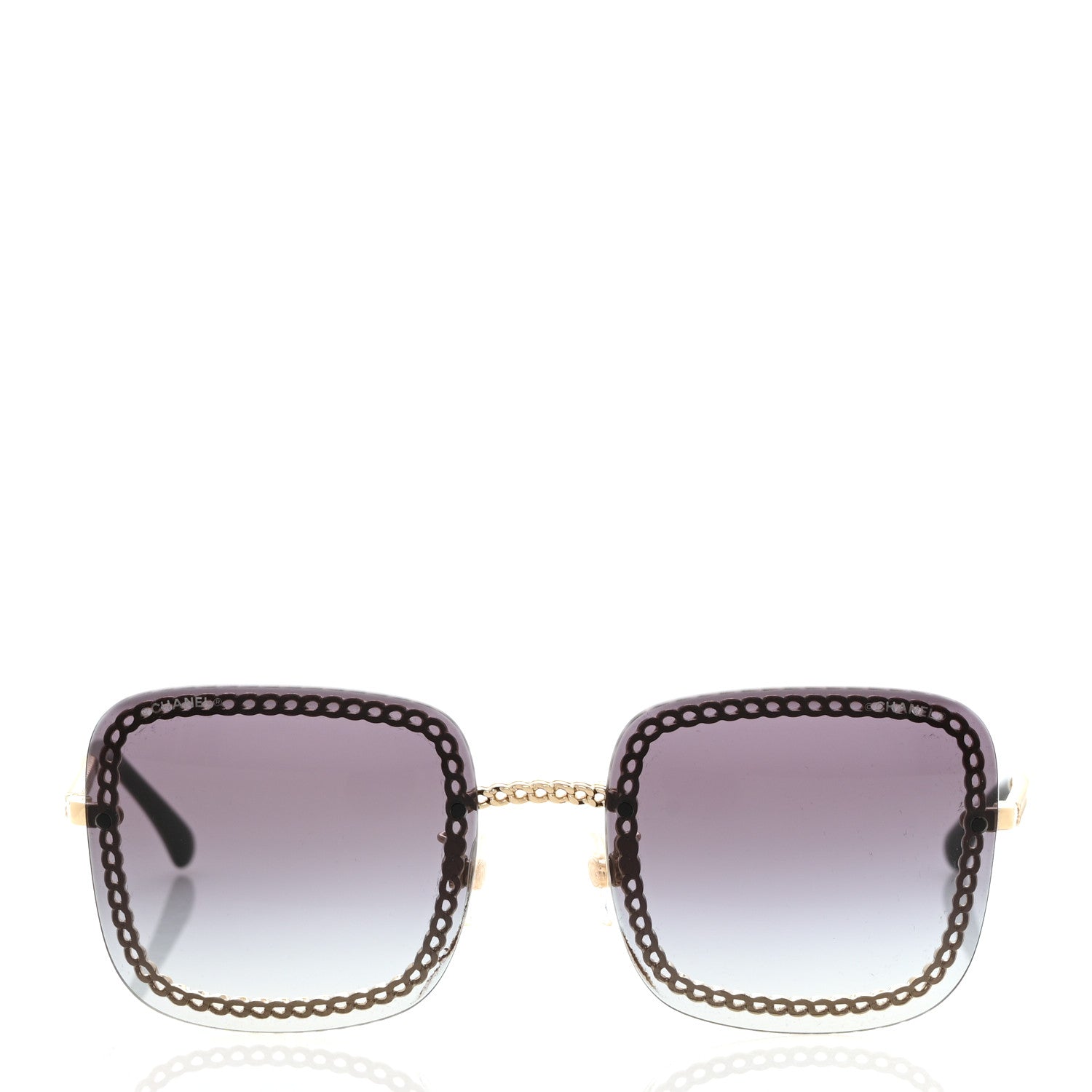 Chanel Square Removable Chain Sunglasses 4244 Black 2 of 11