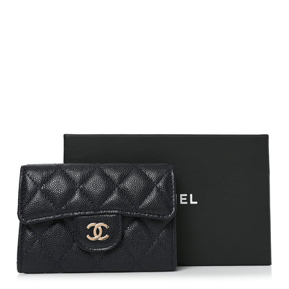 Chanel Caviar Quilted Flap Card Holder Navy Blue 9 of 9