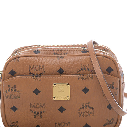 MCM Visetos Camera Crossbody Bag Cognac 10 of 10
