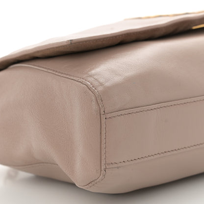 Saint Laurent Smooth Calfskin Suede Medium Reversible Monogram Kate Satchel Taupe 13 of 17