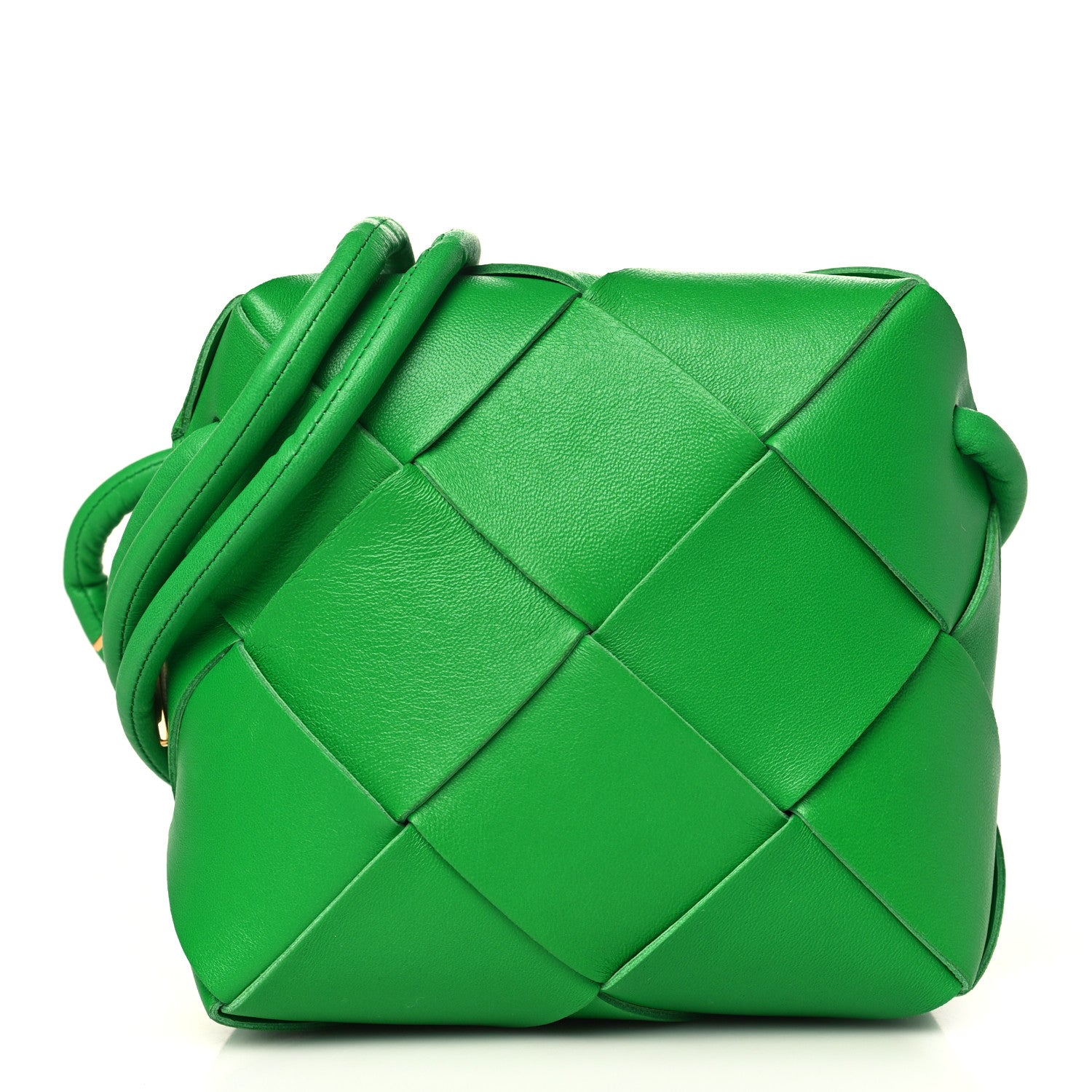 Bottega Veneta Lambskin Maxi Intrecciato Mini Cassette Camera Bag Parakeet 1 of 7