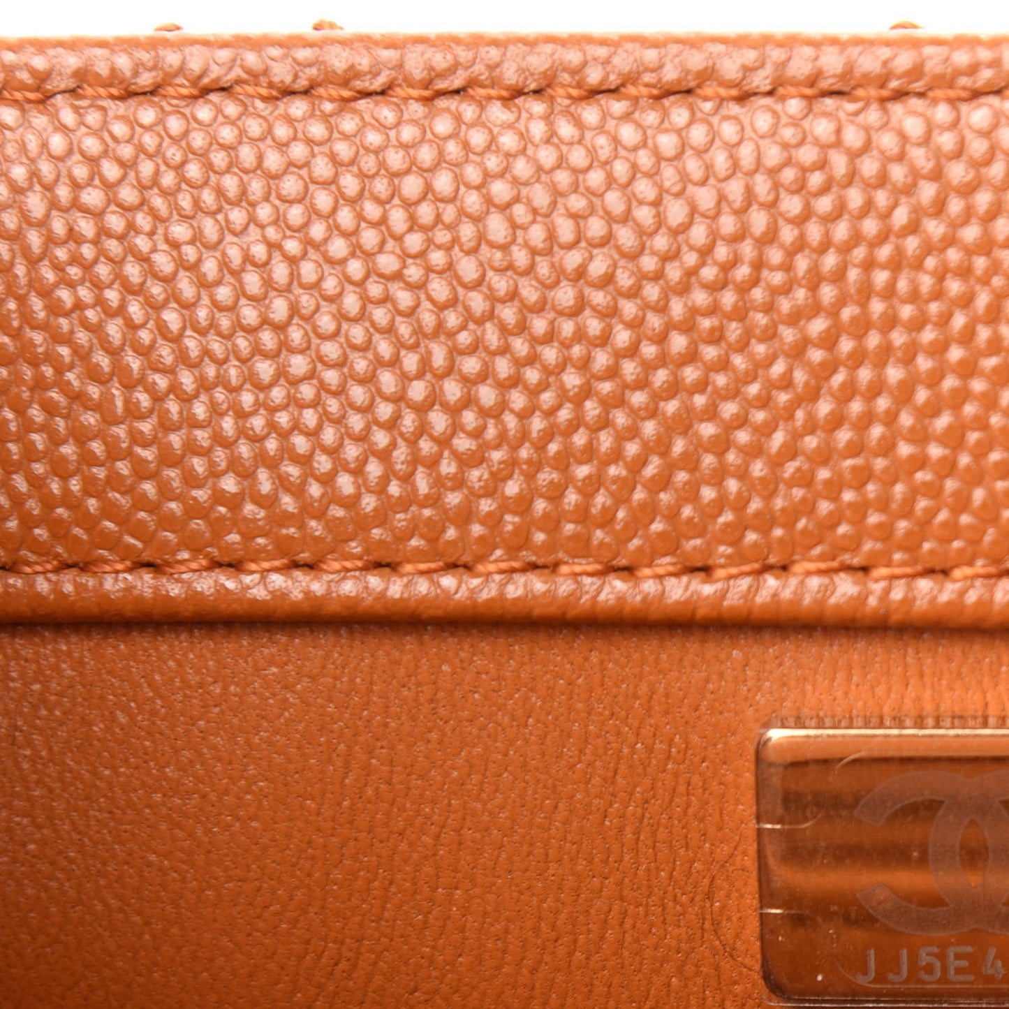 Caviar Quilted Mini Coco Handle Flap Light Brown
