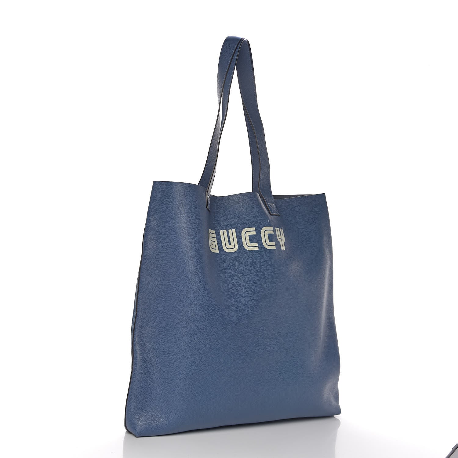 Gucci Calfskin Elton John Someone Saved My Life Tonight Large Tote Blue 4 of 12