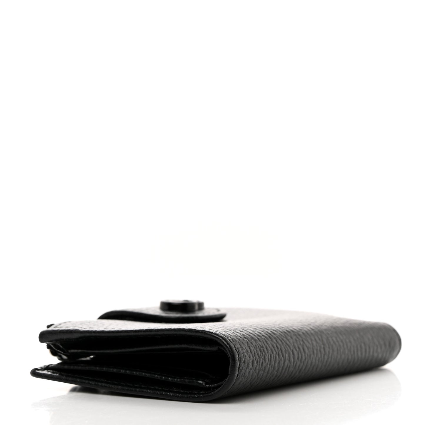 Dollar Calfskin Double G Wallet Black