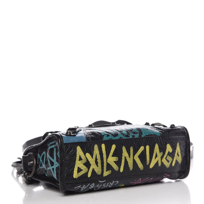 Balenciaga Agneau Arena Graffiti All Over Classic Hardware Mini City Black Multicolor 5 of 9