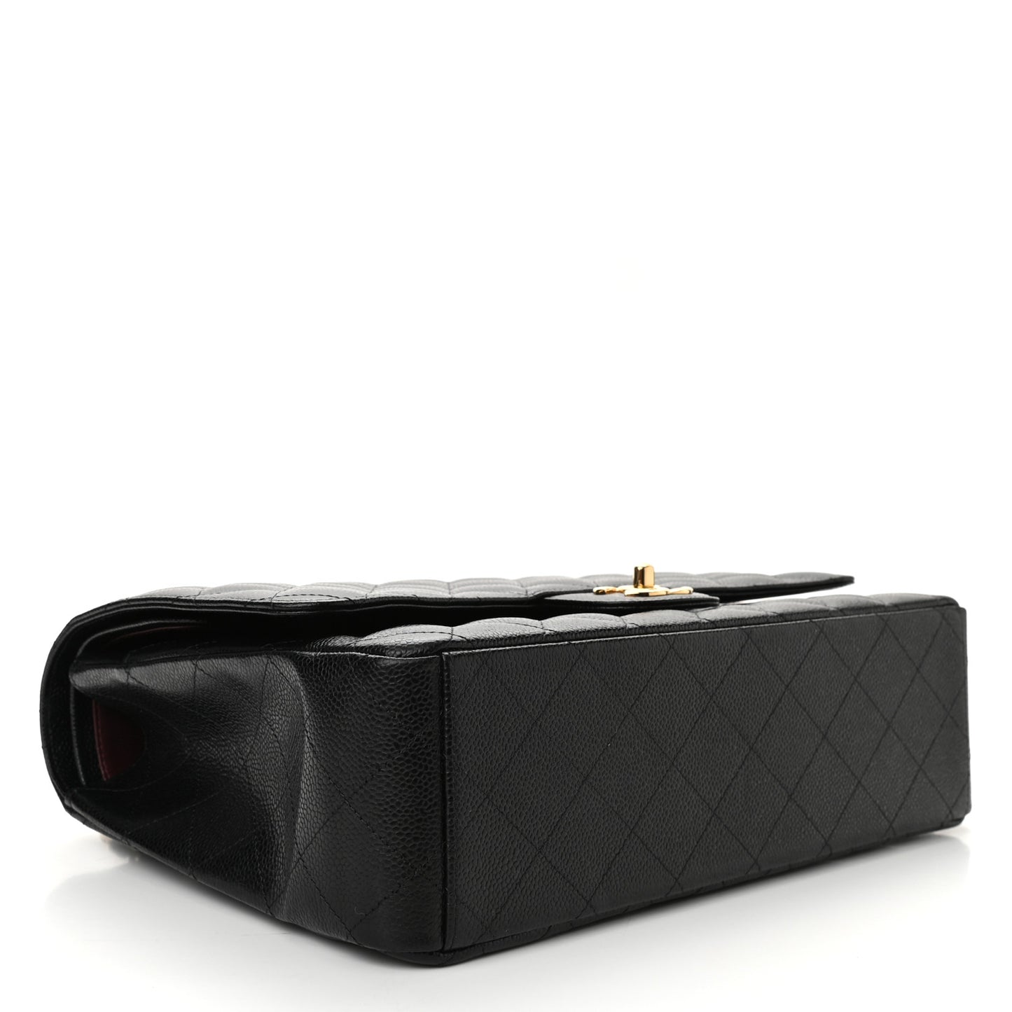Caviar Quilted Maxi Double Flap Black