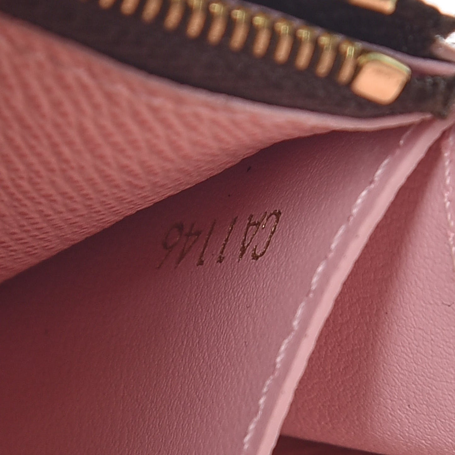 Damier Ebene Caissa Wallet Rose Ballerine