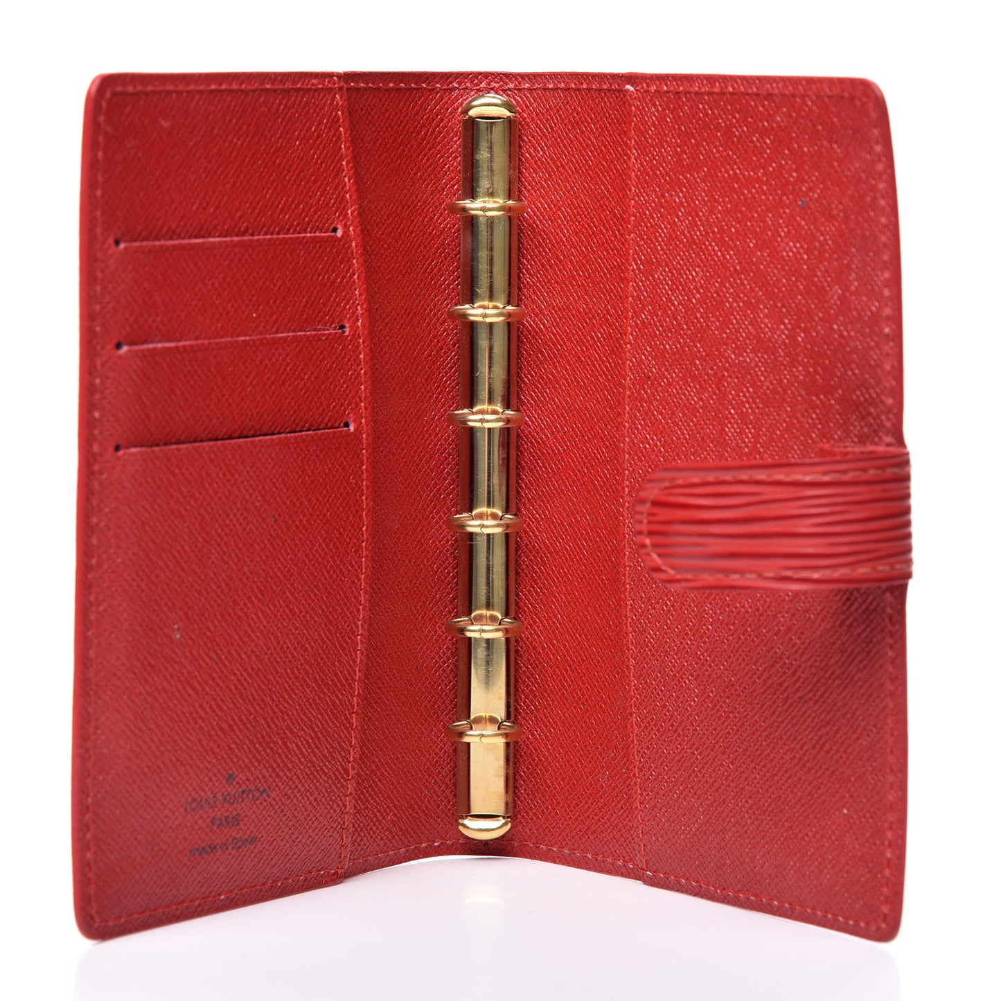 Epi Small Ring Agenda Cover Castillan Red