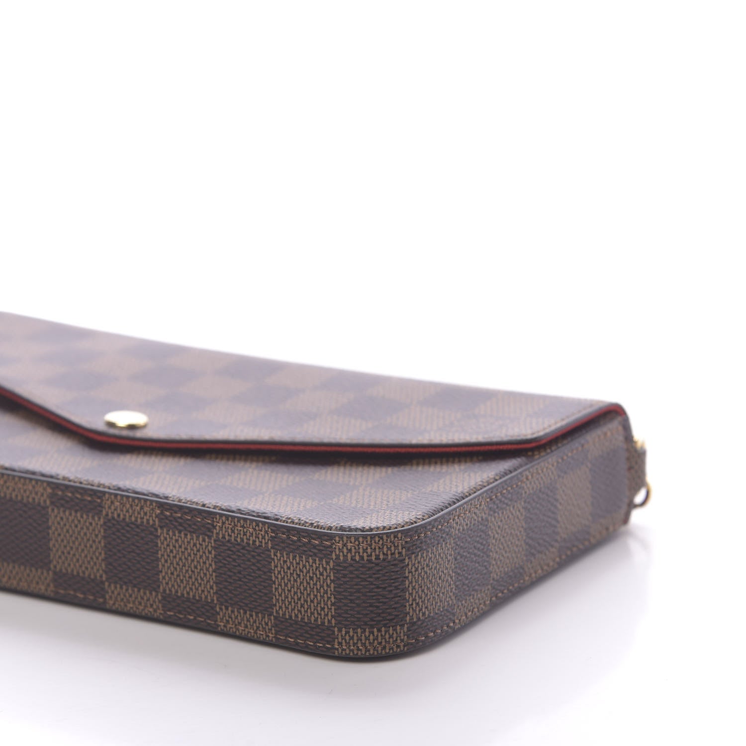 Louis Vuitton Damier Ebene Pochette Felicie Chain Wallet 9 of 10