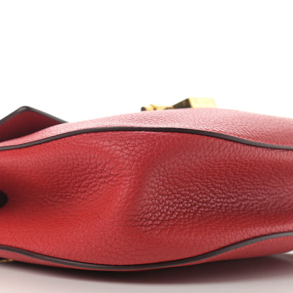 Chloe Grained Lambskin Drew Shoulder Bag Plaid Red 9 of 14