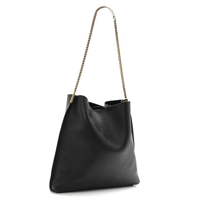 Saint Laurent Calfskin Medium Suzanne Hobo Black 4 of 12