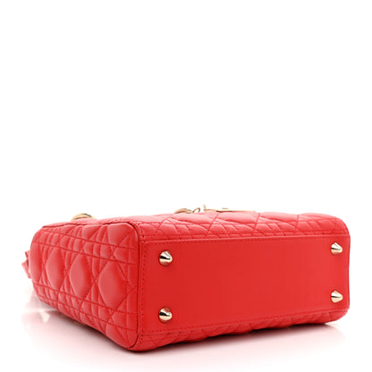 Christian Dior Lambskin Cannage Small Lucky Badges Lady Dior Red 4 of 8