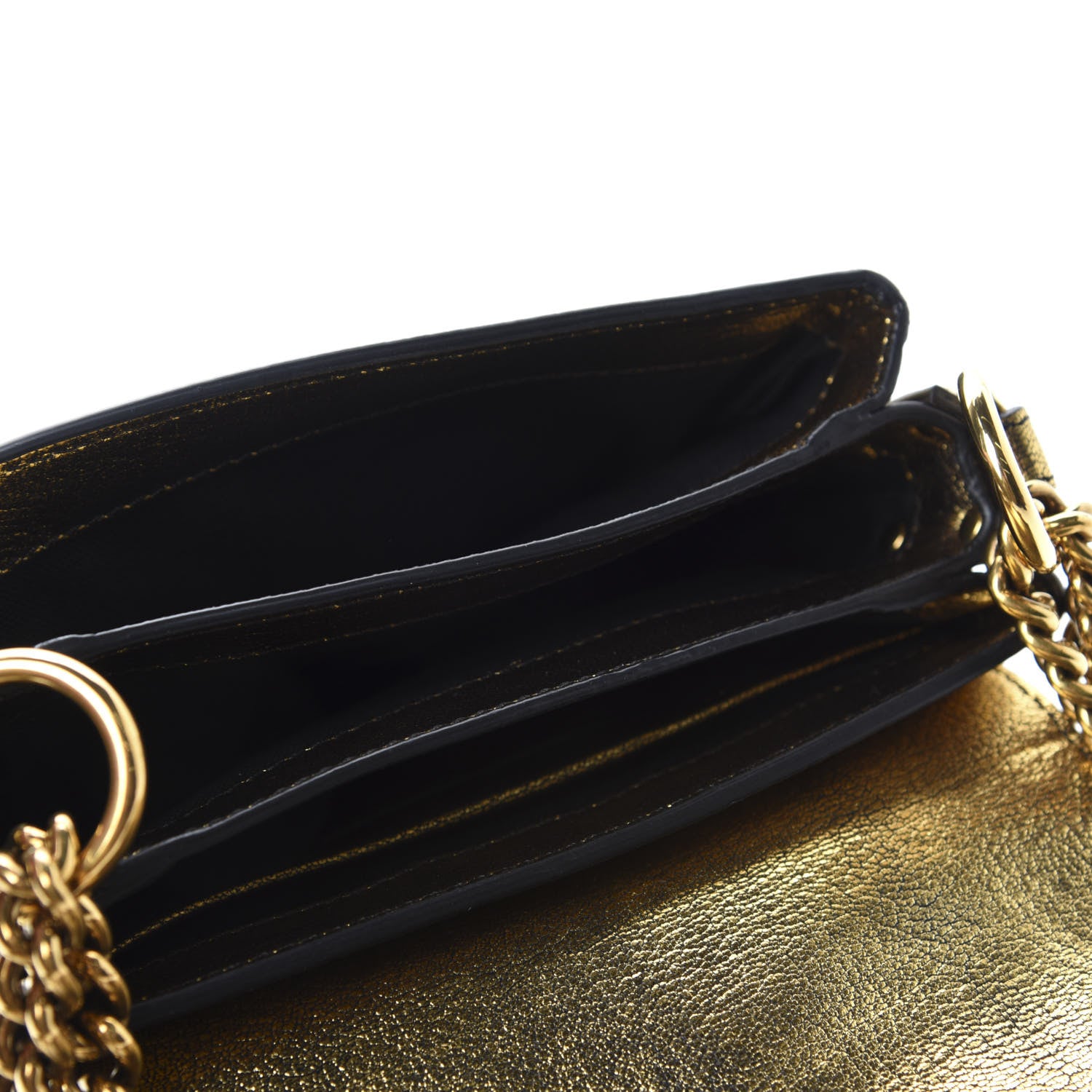 Alexander McQueen Metallic Small Twin Skull Chain Crossbody Antique Gold 5 of 10