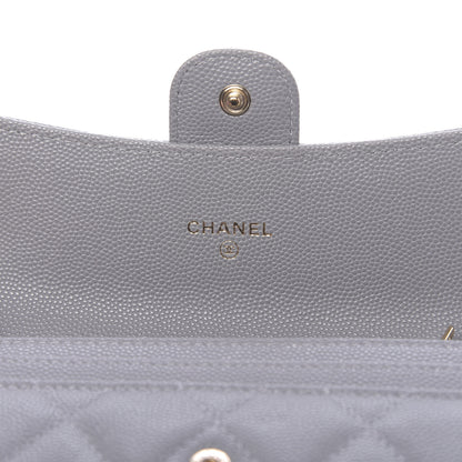 Chanel Caviar Quilted Medium Flap Wallet Grey 6 of 9