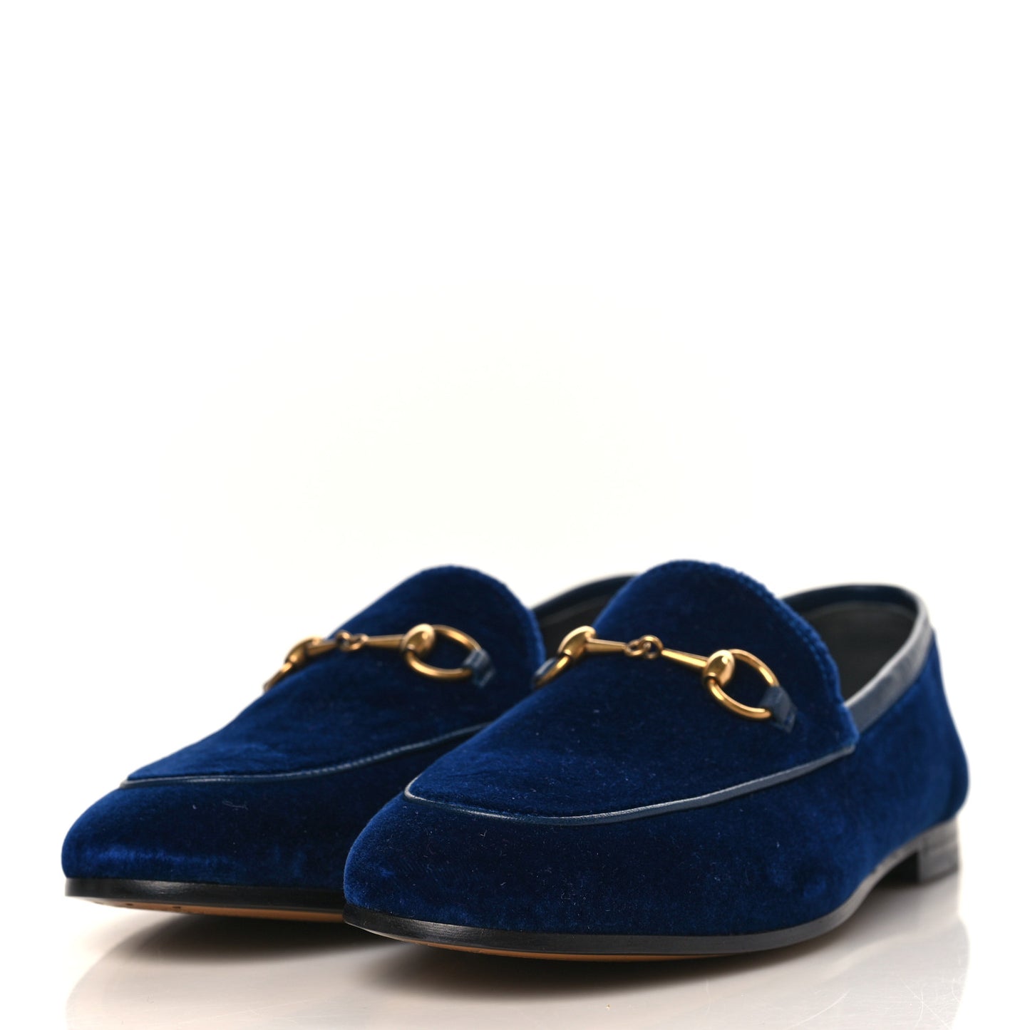 Velvet Horsebit Womens Jordaan Loafers 36.5 Blue Cobalt