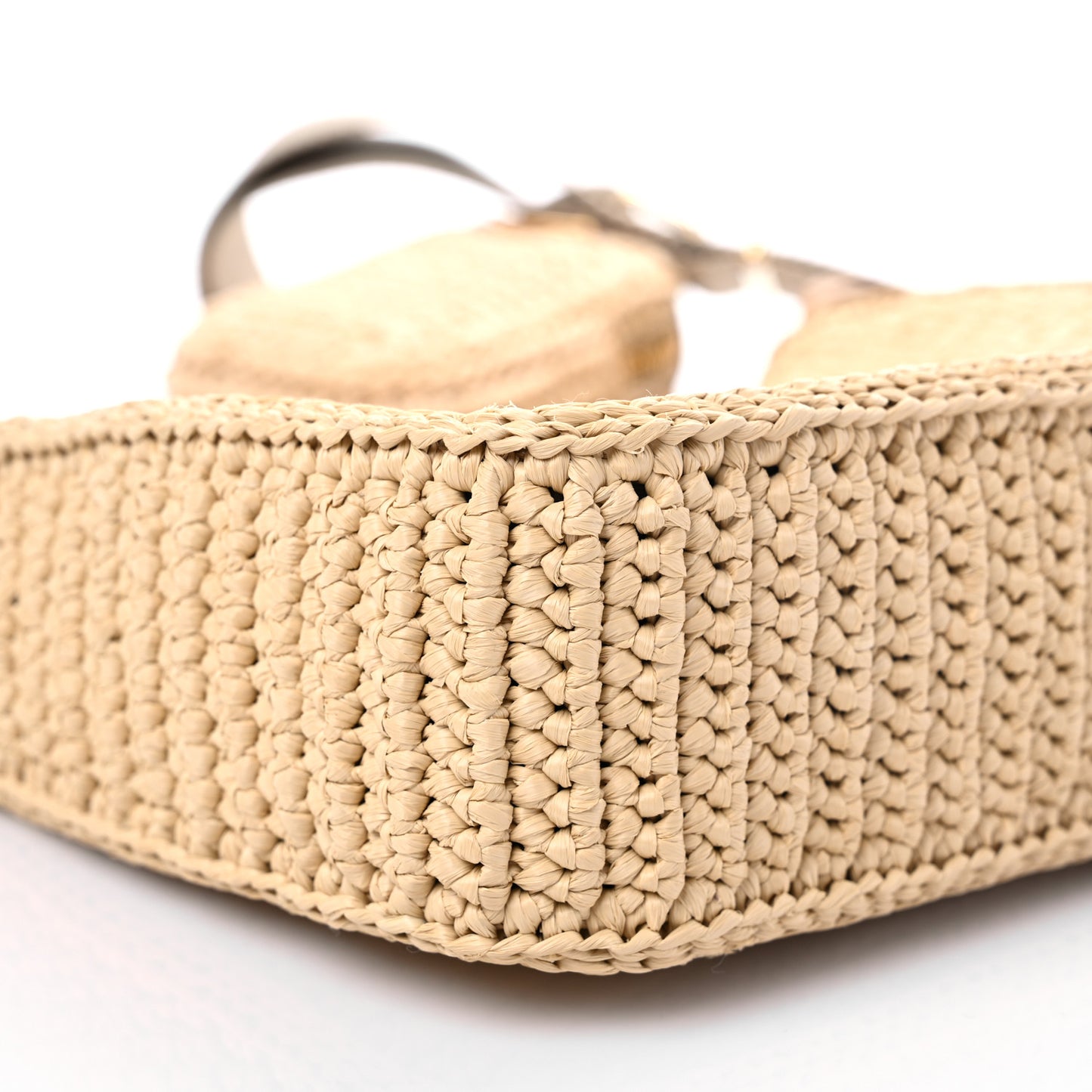 Yarn Raffia Effect Crochet Re-Edition 2005 Shoulder Bag Naturale