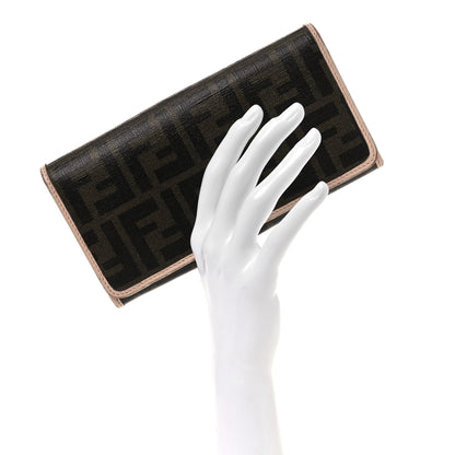 Fendi Zucca Spalmati Vitello Elite Continental Wallet Rose Plaster 2 of 14