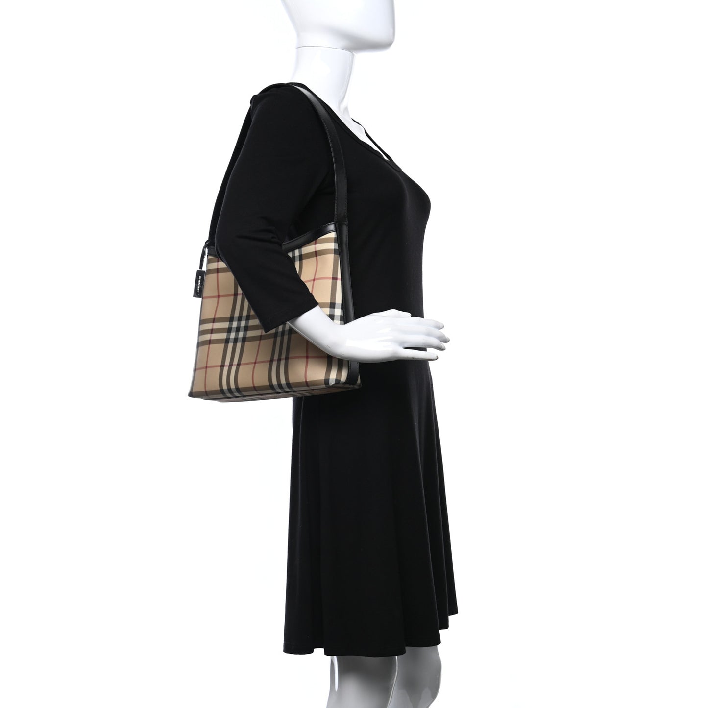 Vintage Check Shoulder Bag Black