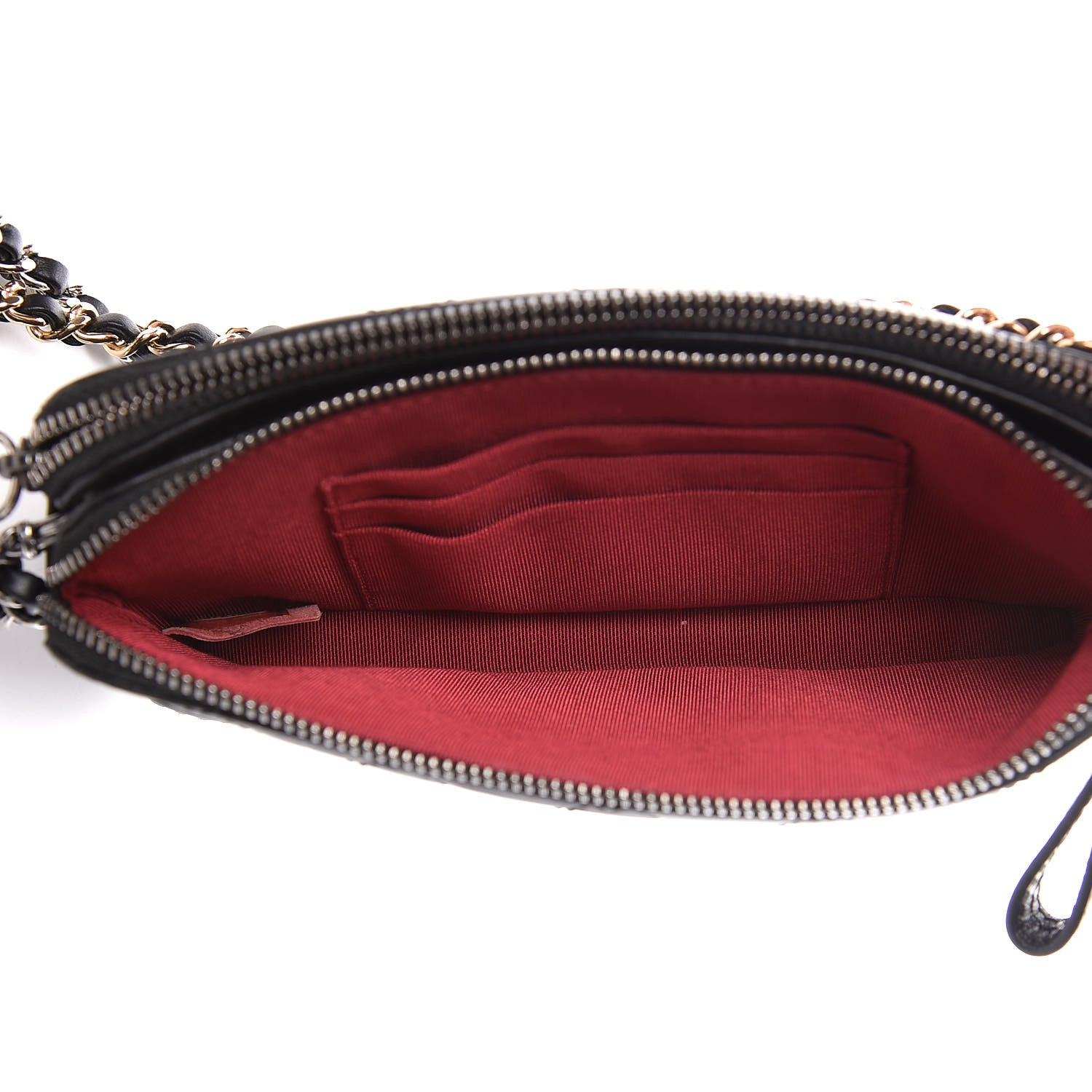 Chanel Aged Calfskin Quilted Small Gabrielle Clutch With Chain Black 5 of 14