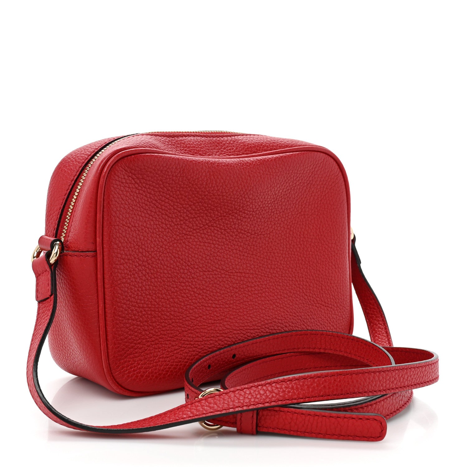 Gucci Pebbled Calfskin Small Soho Disco Bag Tabasco Red 3 of 13
