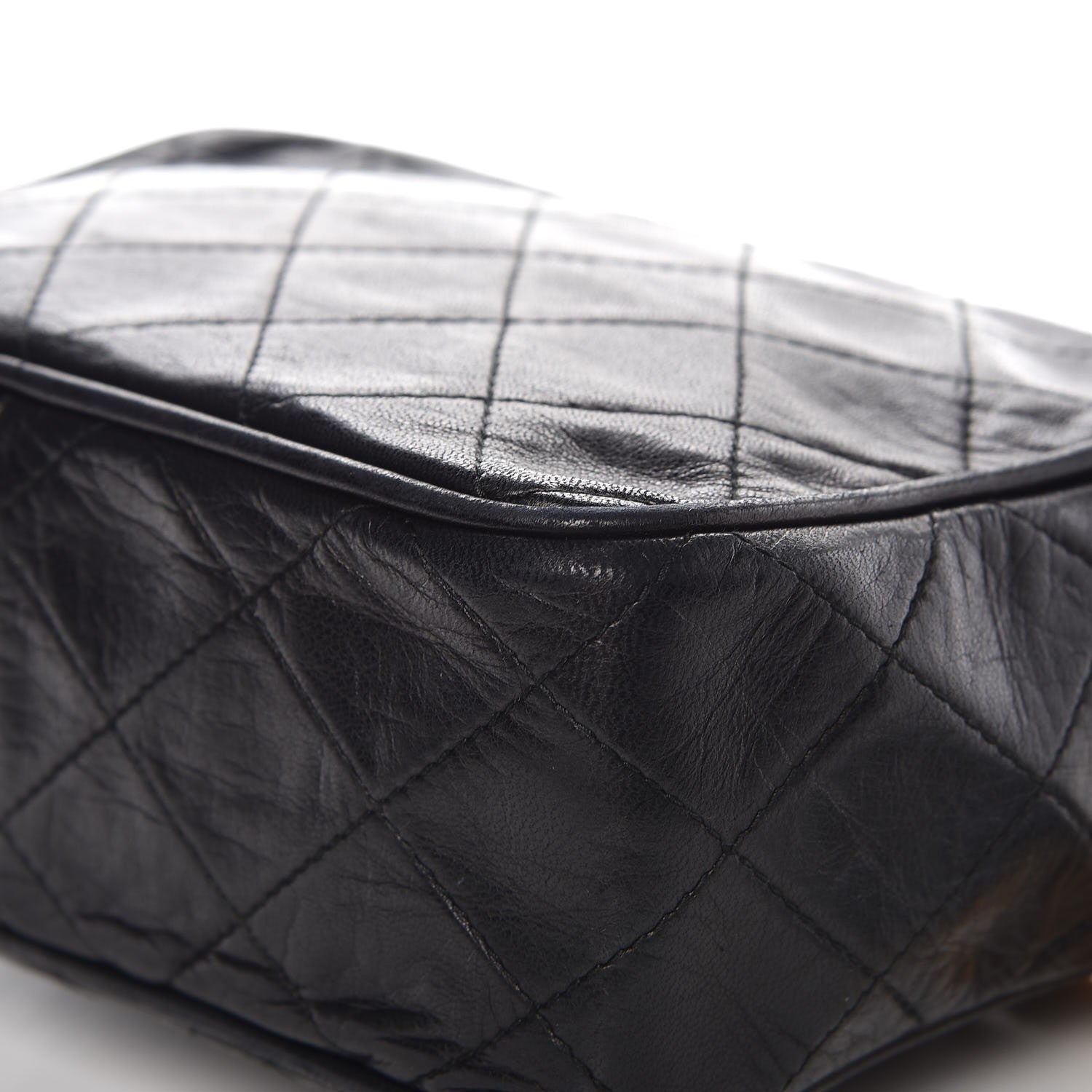 Chanel Lambskin Quilted CC Tassel Camera Case Black 10 of 11