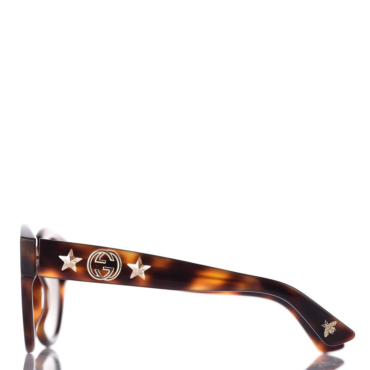 Round Frame GG Star Sunglasses GG0207S Tortoiseshell
