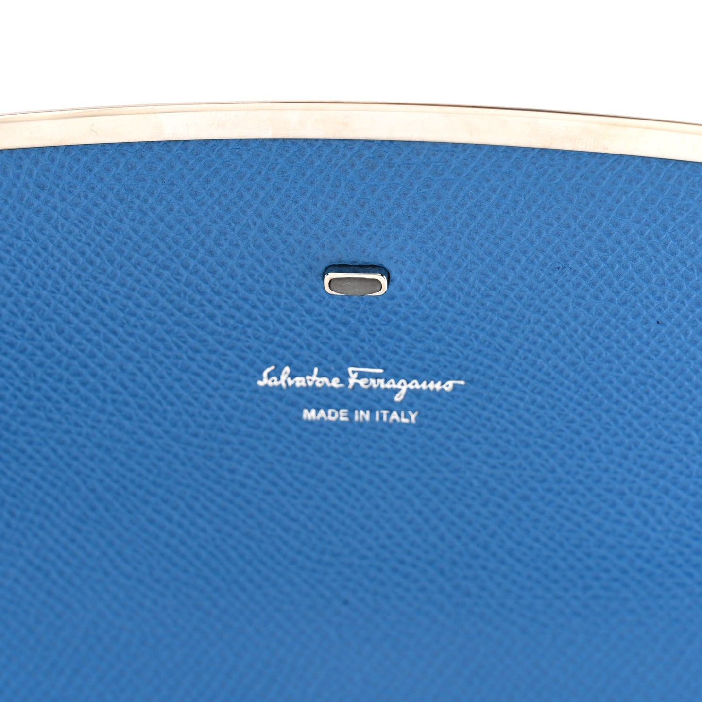 Hammered Calfskin Mini Gancini Icona Bag Blue