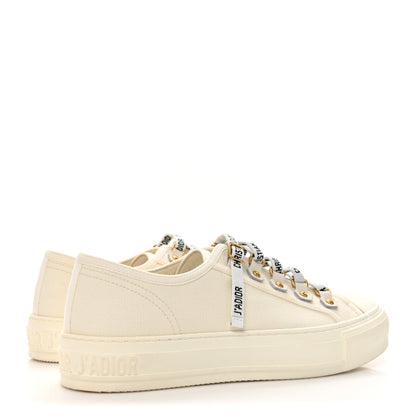 Christian Dior Canvas Dot Walk'N'Dior Low Top Sneakers 37.5 Milk 5 of 10