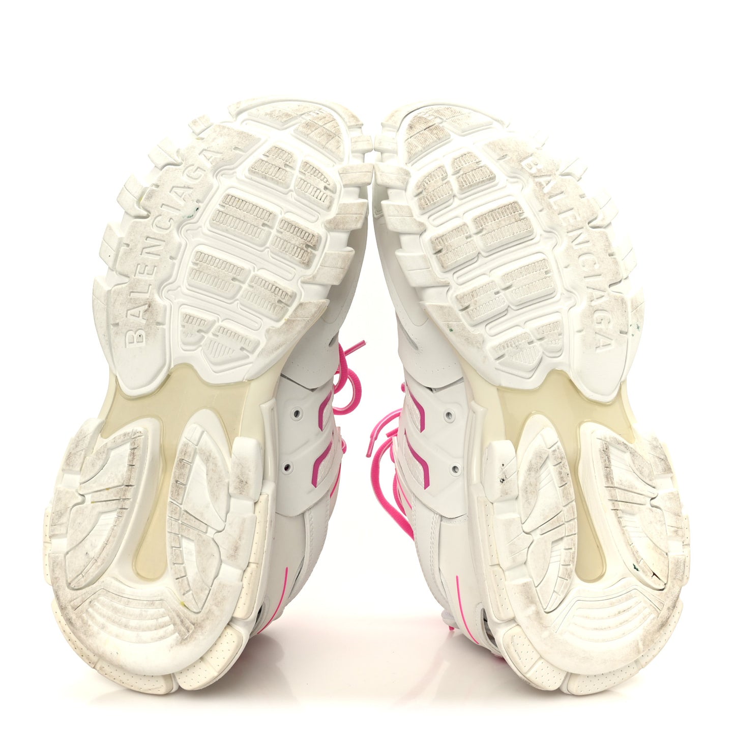 Mesh Rubber Bi-Color Womens Track Sneakers 41 White Fluo Pink