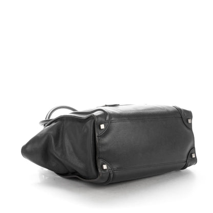 Celine Drummed Calfskin Shoulder Luggage Black 4 of 14