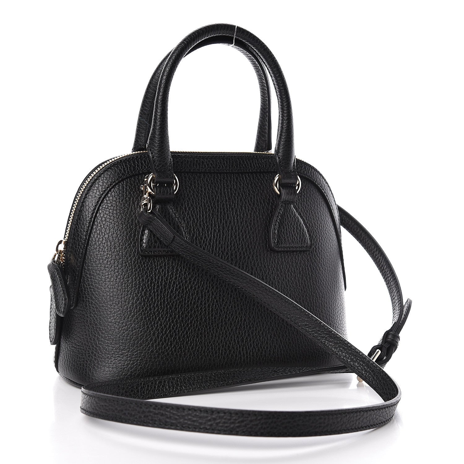 Gucci Dollar Calfskin Small GG Charm Dome Bag Black 3 of 10