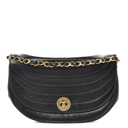 Chanel Lambskin Ribbon Stitched Small Single Flap Black 1 of 8