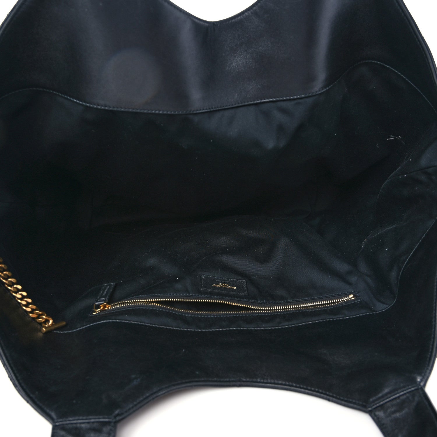 Saint Laurent Lambskin Quilted Maxi Icare Shopping Tote Black 6 of 7