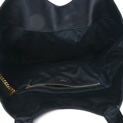 Saint Laurent Lambskin Quilted Maxi Icare Shopping Tote Black 6 of 7