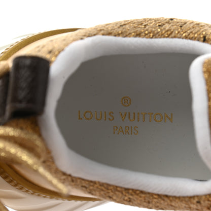 Louis Vuitton Technical Nylon Monogram Rubber Aftergame Sneakers 37 Gold 7 of 8