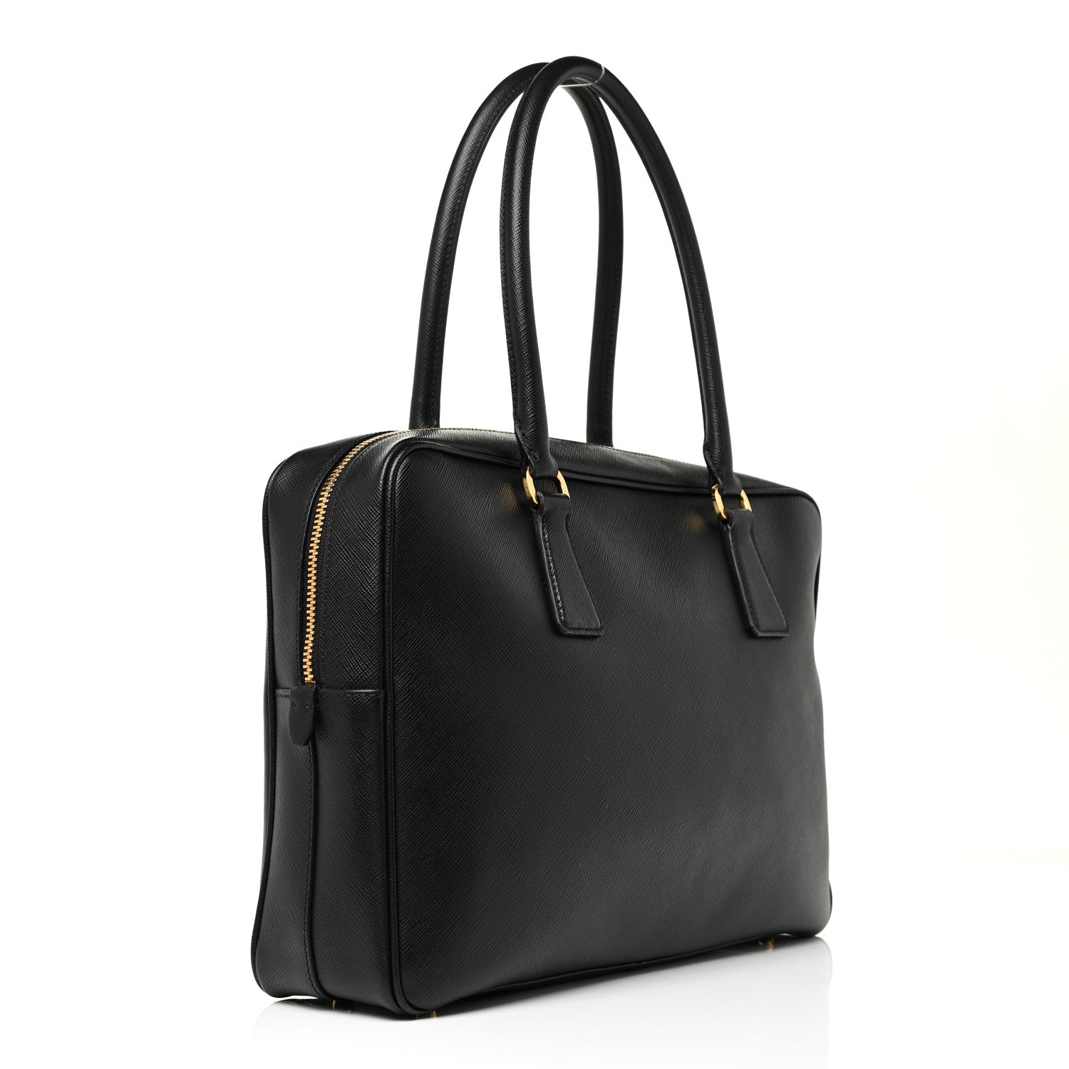 Prada Saffiano Lux Bauletto Black 3 of 13