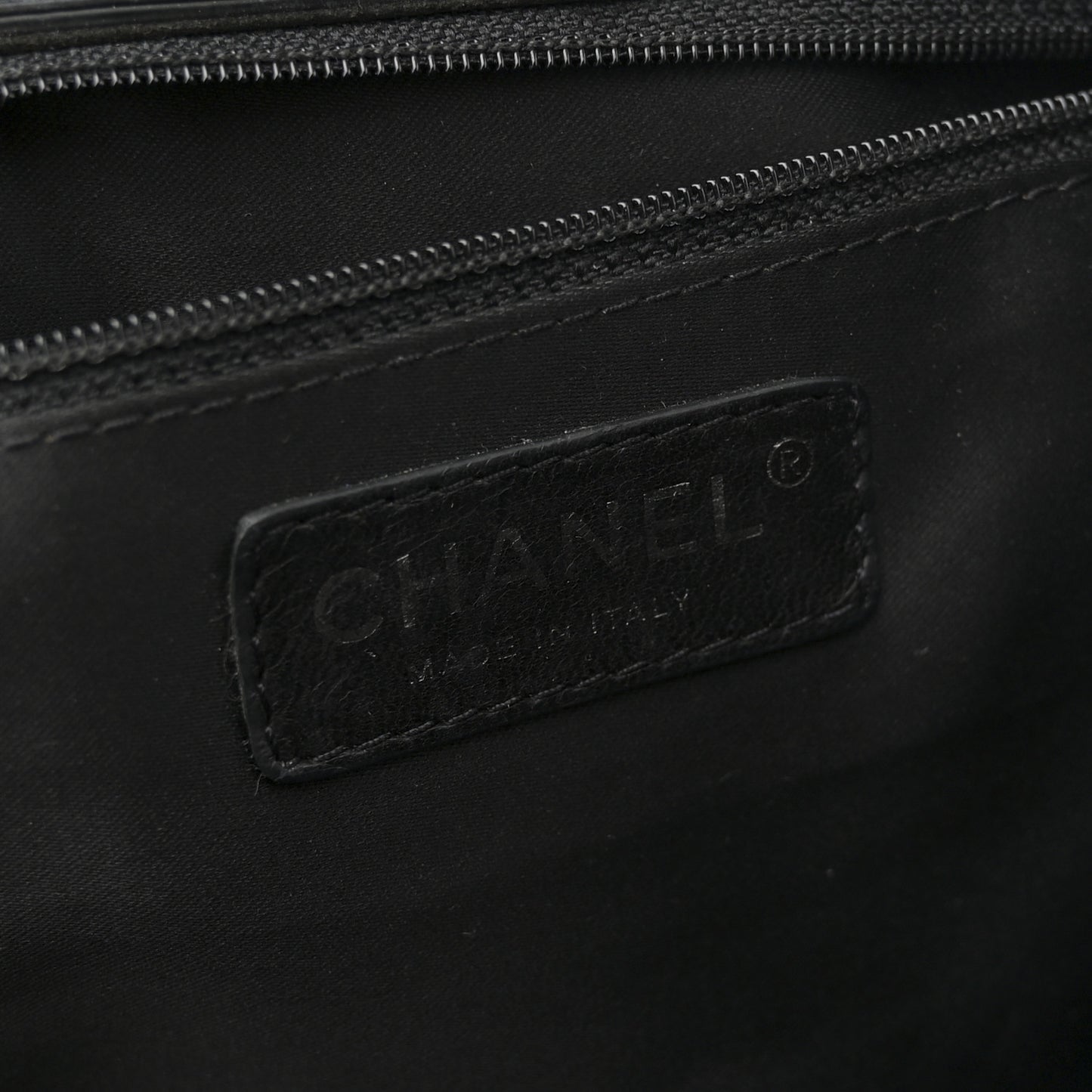 Patent Camellia Shoulder Bag Black