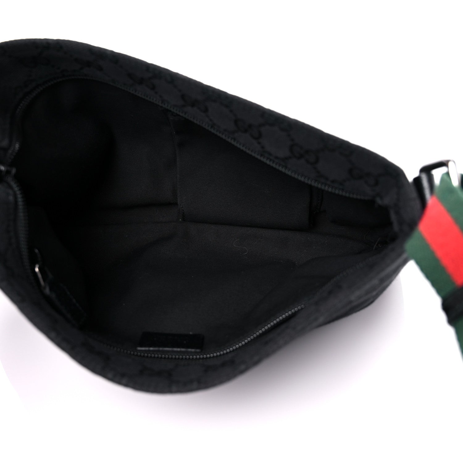 Gucci Monogram Web Small Flat Messenger Crossbody Black 5 of 15