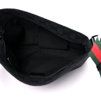 Gucci Monogram Web Small Flat Messenger Crossbody Black 5 of 15