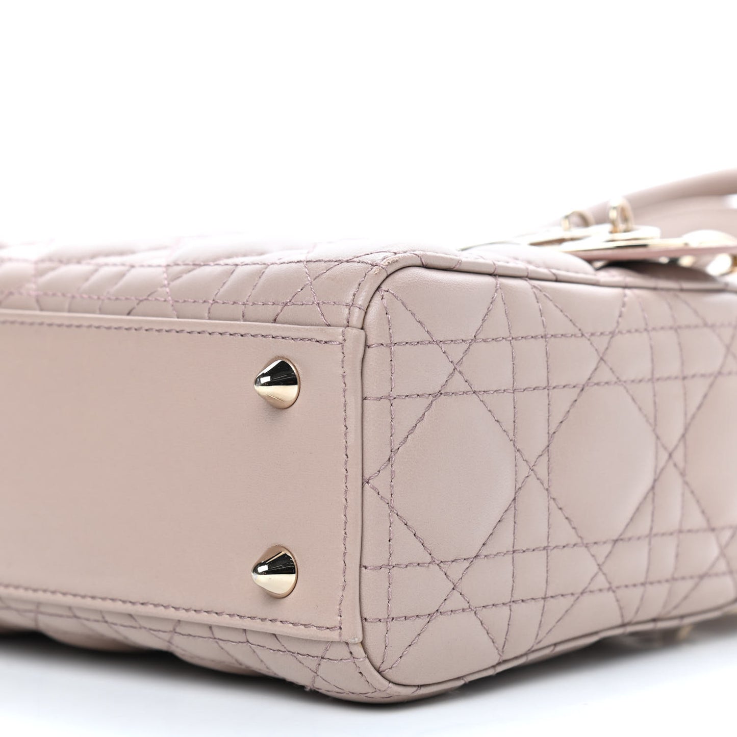Lambskin Cannage Small Lucky Badges My Lady Dior Taupe