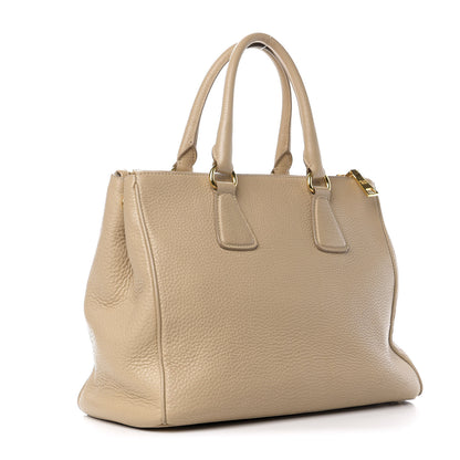 Prada Vitello Daino Large Double Zip Tote Sabbia 2 of 9