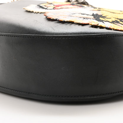 Gucci Calfskin Web Tiger Embroidered Large Dionysus Hobo Black 11 of 11
