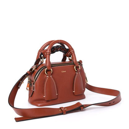 Chloe Calfskin Small Daria Sepia Brown 3 of 9