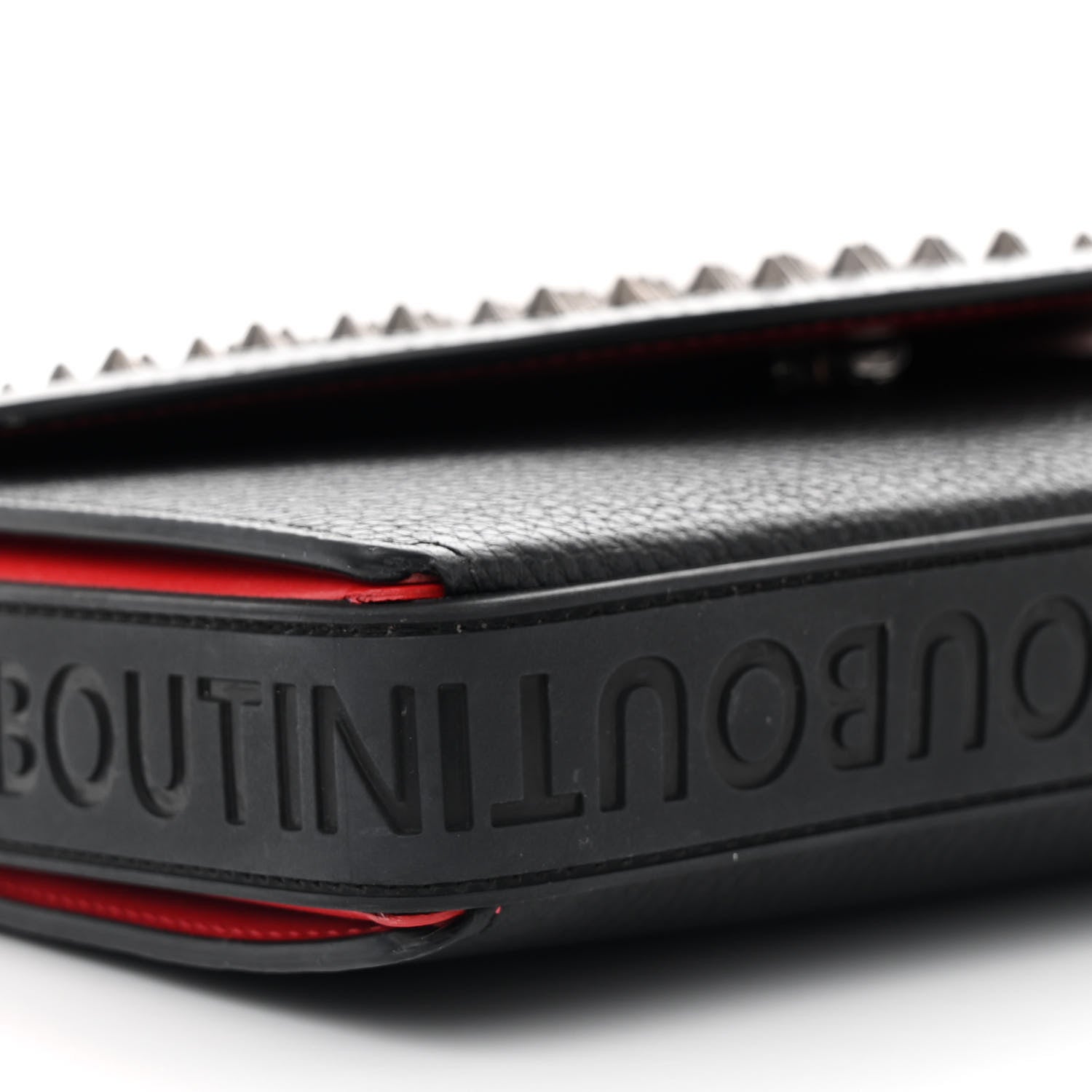 Christian Louboutin Calfskin Funky Spikes Wallet on Strap Black 9 of 20